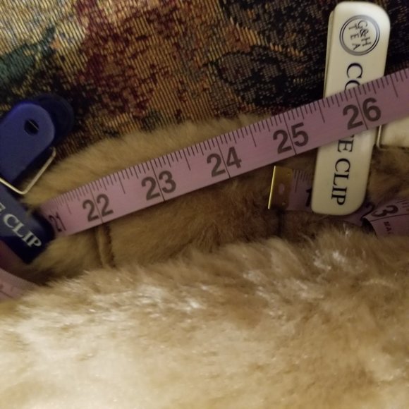 NWOT, new, soft, sheepskin shearling/suede hat, vintage 70s, S, XS, handmade - Picture 7 of 7